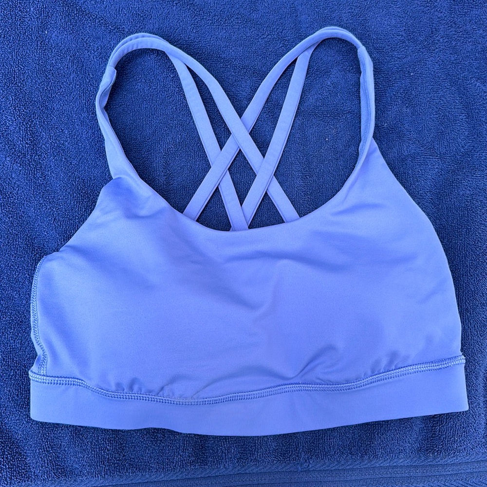 Lululemon Blue Energy Crisscross Sports Bra